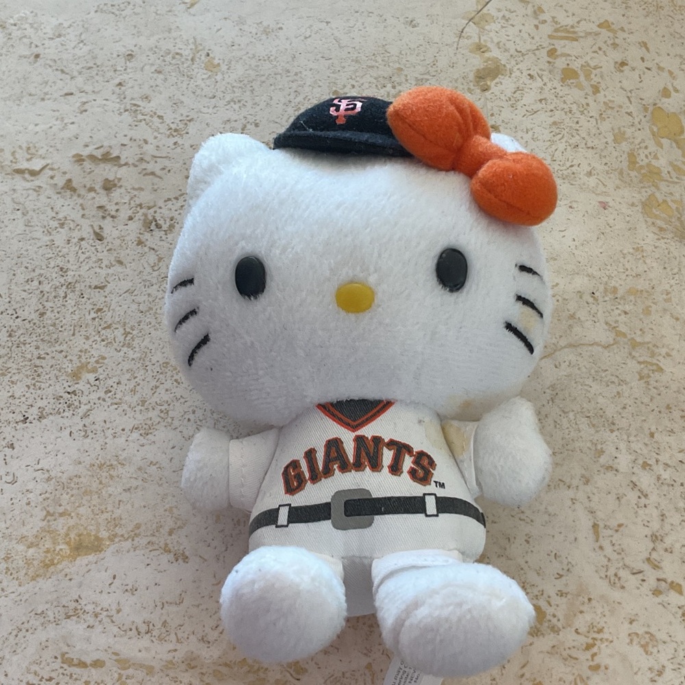 Sanrio Hello Kitty Plush with Orange Bow and Black Cap